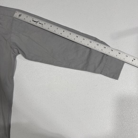 VAN HEUSEN Boys Gray Button Up Dress Shirt Long Sleeve Size 10 Party Formal - Picture 7 of 10